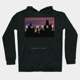 sunset black streetwear desing, urban art Hoodie